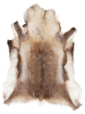 Reindeer hide of about 120 × 100 cm, seen from above: the exact hide you receive