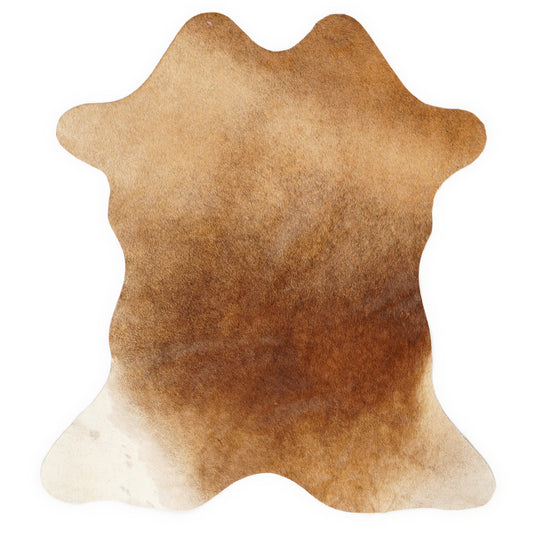 Mini cowhide of about 70 × 70 cm, seen from above: the exact hide you receive