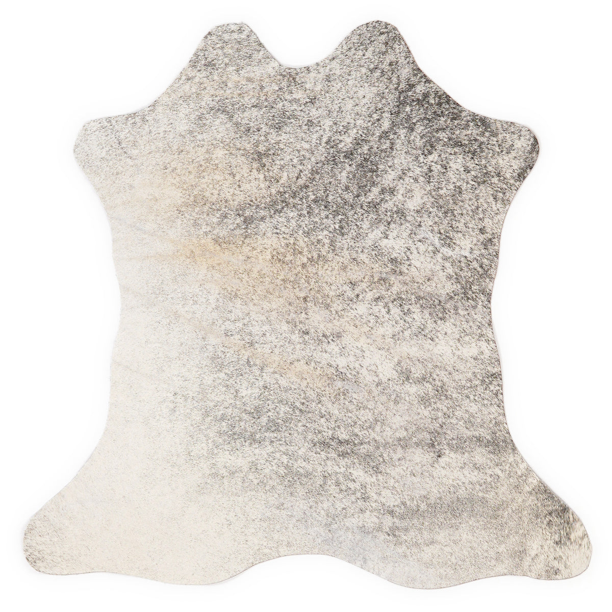 Mini cowhide of about 70 × 70 cm, seen from above: the exact hide you receive