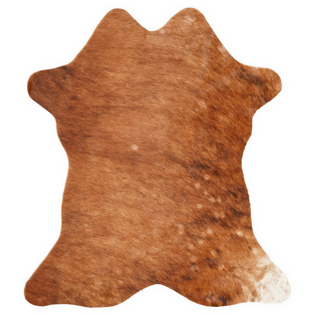 Mini cowhide of about 70 × 70 cm, seen from above: the exact hide you receive