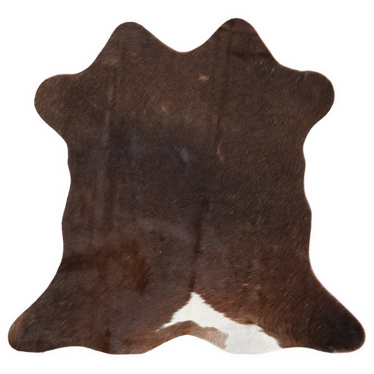 Mini cowhide of about 70 × 70 cm, seen from above: the exact hide you receive