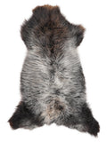 British multicolour sheepskin rug of about 130 × 60 cm, seen from above: the exact sheepskin you receive