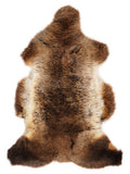 British multicolour sheepskin rug of about 120 × 70 cm, seen from above: the exact sheepskin you receive