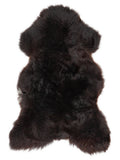 British multicolour sheepskin rug of about 125 × 70 cm, seen from above: the exact sheepskin you receive