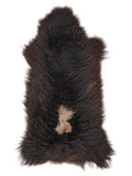 British multicolour sheepskin rug of about 135 × 60 cm, seen from above: the exact sheepskin you receive