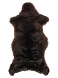 British multicolour sheepskin rug of about 125 × 60 cm, seen from above: the exact sheepskin you receive