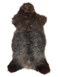 British multicolour sheepskin rug of about 150 × 70 cm, seen from above: the exact sheepskin you receive