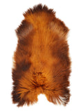 Icelandic Rusty sheepskin rug of about 130 × 75 cm, seen from above: the exact sheepskin you receive