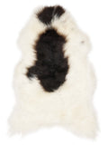 Icelandic multicolour sheepskin rug of about 110 × 65 cm, seen from above: the exact sheepskin you receive