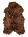 Icelandic multicolour sheepskin rug of about 120 × 70 cm, seen from above: the exact sheepskin you receive