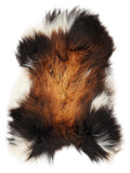 Icelandic multicolour sheepskin rug of about 110 × 65 cm, seen from above: the exact sheepskin you receive