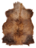 Icelandic multicolour sheepskin rug of about 120 × 80 cm, seen from above: the exact sheepskin you receive