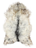 Grey Icelandic sheepskin rug of about 125 × 75 cm, seen from above: the exact sheepskin you receive