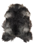 Grey Icelandic sheepskin rug of about 120 × 90 cm, seen from above: the exact sheepskin you receive