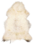 Icelandic multicolour sheepskin rug of about 120 × 70 cm, seen from above: the exact sheepskin you receive
