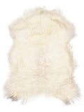 Icelandic multicolour sheepskin rug of about 110 × 70 cm, seen from above: the exact sheepskin you receive