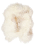 Icelandic multicolour sheepskin rug of about 110 × 75 cm, seen from above: the exact sheepskin you receive