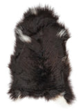 Icelandic multicolour sheepskin rug of about 120 × 65 cm, seen from above: the exact sheepskin you receive