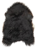 Icelandic multicolour sheepskin rug of about 100 × 70 cm, seen from above: the exact sheepskin you receive