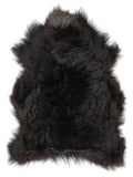 Icelandic multicolour sheepskin rug of about 120 × 75 cm, seen from above: the exact sheepskin you receive