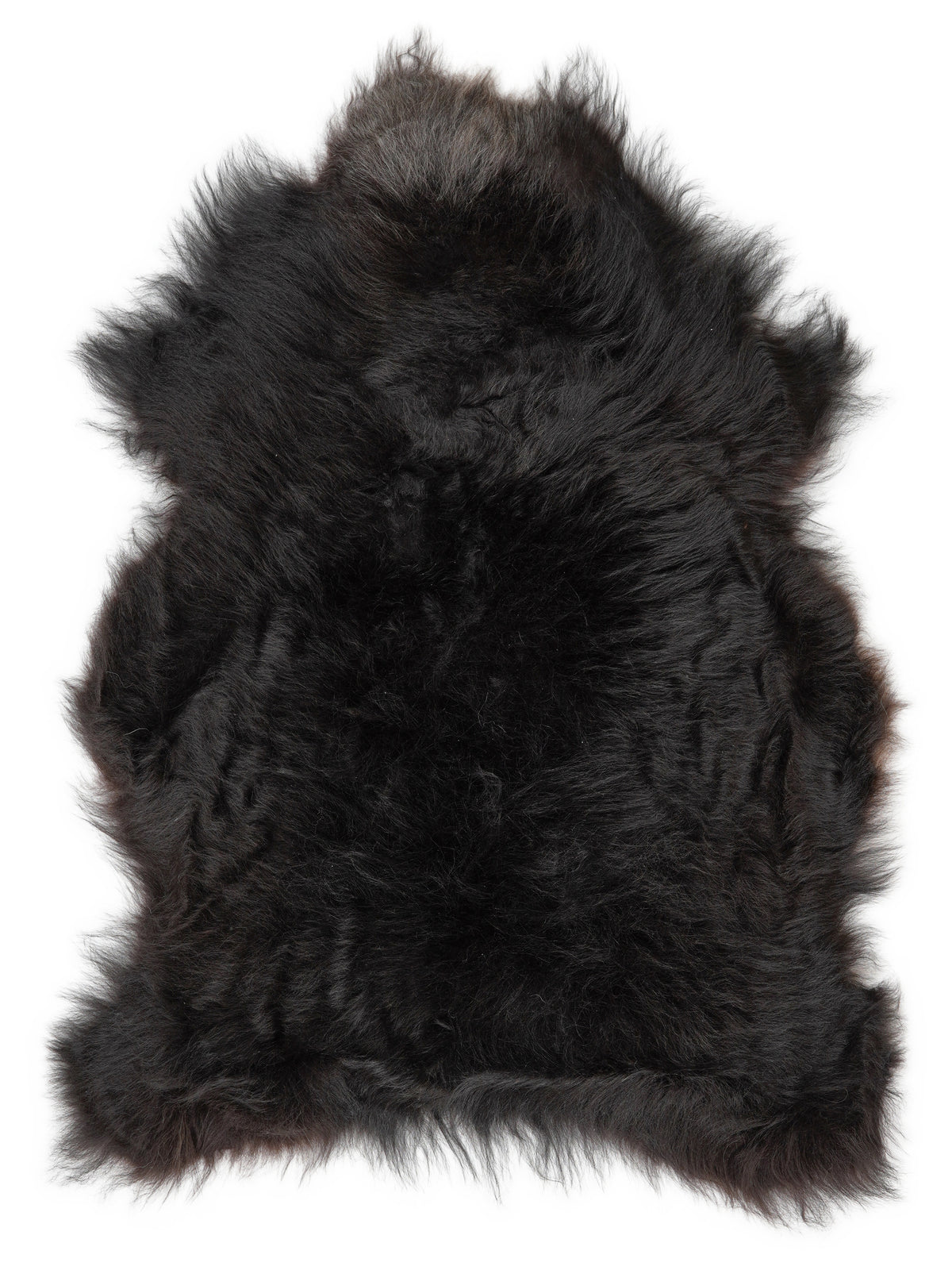 Icelandic multicolour sheepskin rug of about 120 × 75 cm, seen from above: the exact sheepskin you receive
