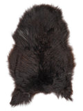 Icelandic multicolour sheepskin rug of about 110 × 70 cm, seen from above: the exact sheepskin you receive