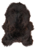 Icelandic multicolour sheepskin rug of about 120 × 80 cm, seen from above: the exact sheepskin you receive