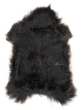 Icelandic multicolour sheepskin rug of about 120 × 80 cm, seen from above: the exact sheepskin you receive