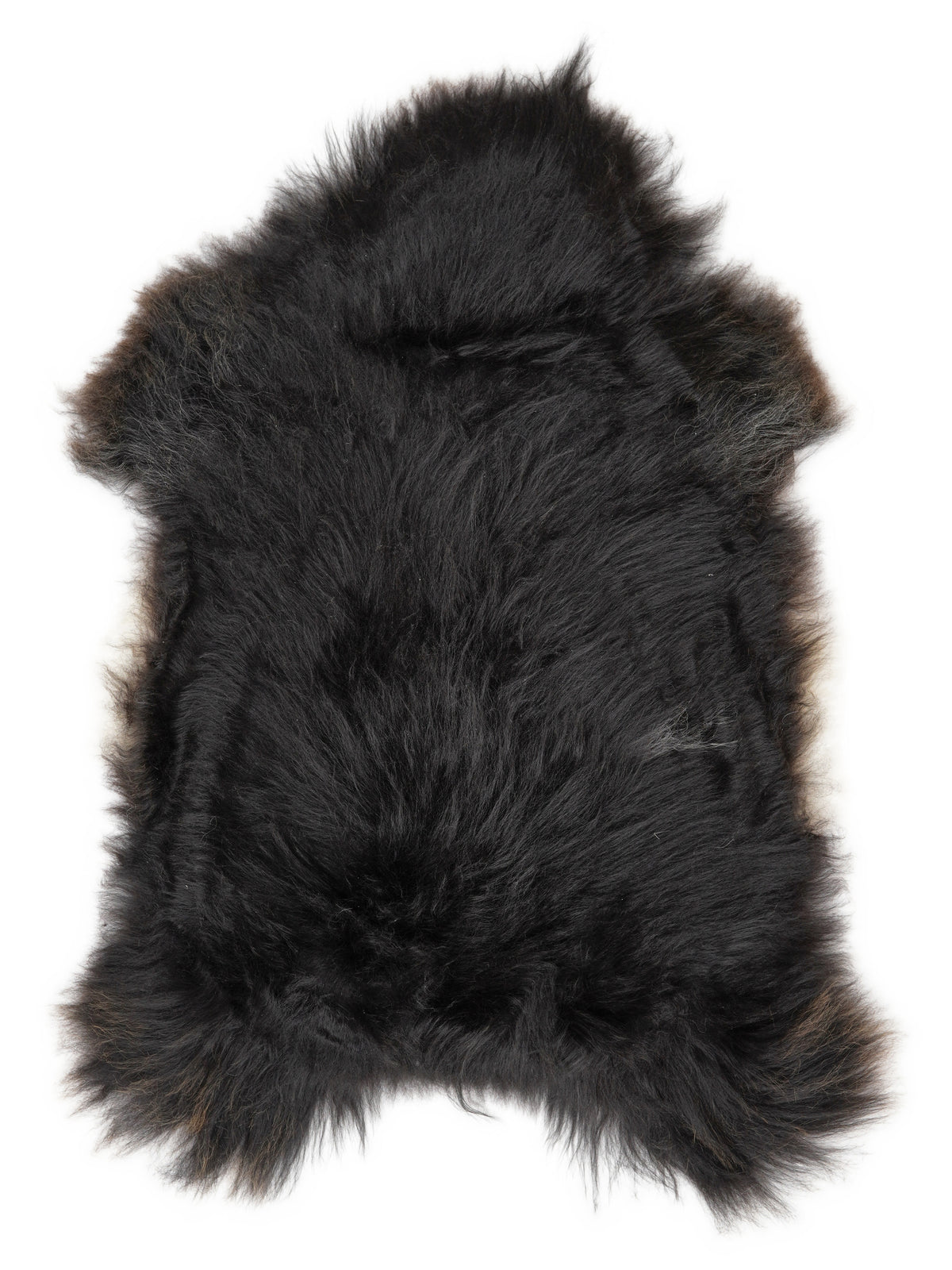 Icelandic multicolour sheepskin rug of about 120 × 80 cm, seen from above: the exact sheepskin you receive