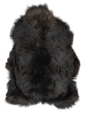 Icelandic multicolour sheepskin rug of about 120 × 80 cm, seen from above: the exact sheepskin you receive