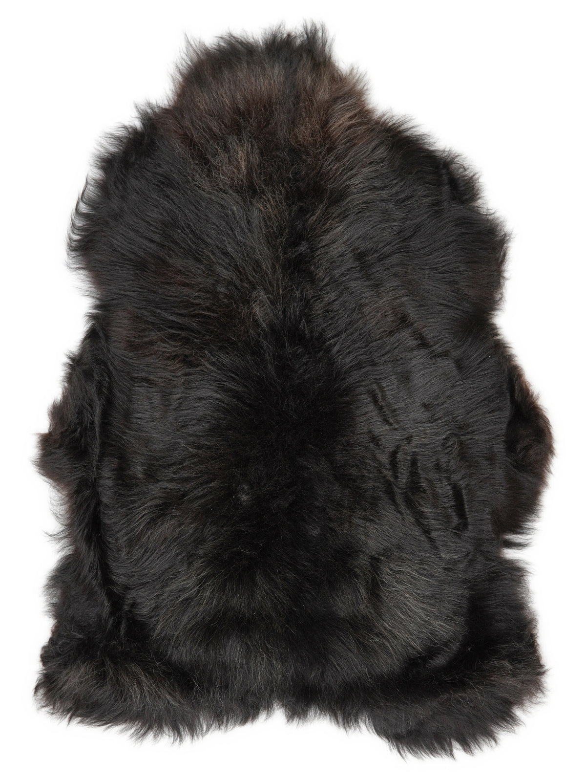 Icelandic multicolour sheepskin rug of about 120 × 80 cm, seen from above: the exact sheepskin you receive