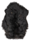 Icelandic multicolour sheepskin rug of about 110 × 75 cm, seen from above: the exact sheepskin you receive