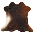 Mini cowhide of about 70 × 70 cm, seen from above: the exact hide you receive