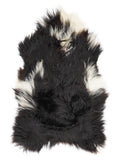 Icelandic multicolour sheepskin rug of about 125 × 70 cm, seen from above: the exact sheepskin you receive