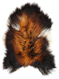 Icelandic multicolour sheepskin rug of about 120 × 85 cm, seen from above: the exact sheepskin you receive