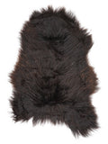 Icelandic multicolour sheepskin rug of about 110 × 70 cm, seen from above: the exact sheepskin you receive