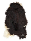 Icelandic multicolour sheepskin rug of about 120 × 70 cm, seen from above: the exact sheepskin you receive