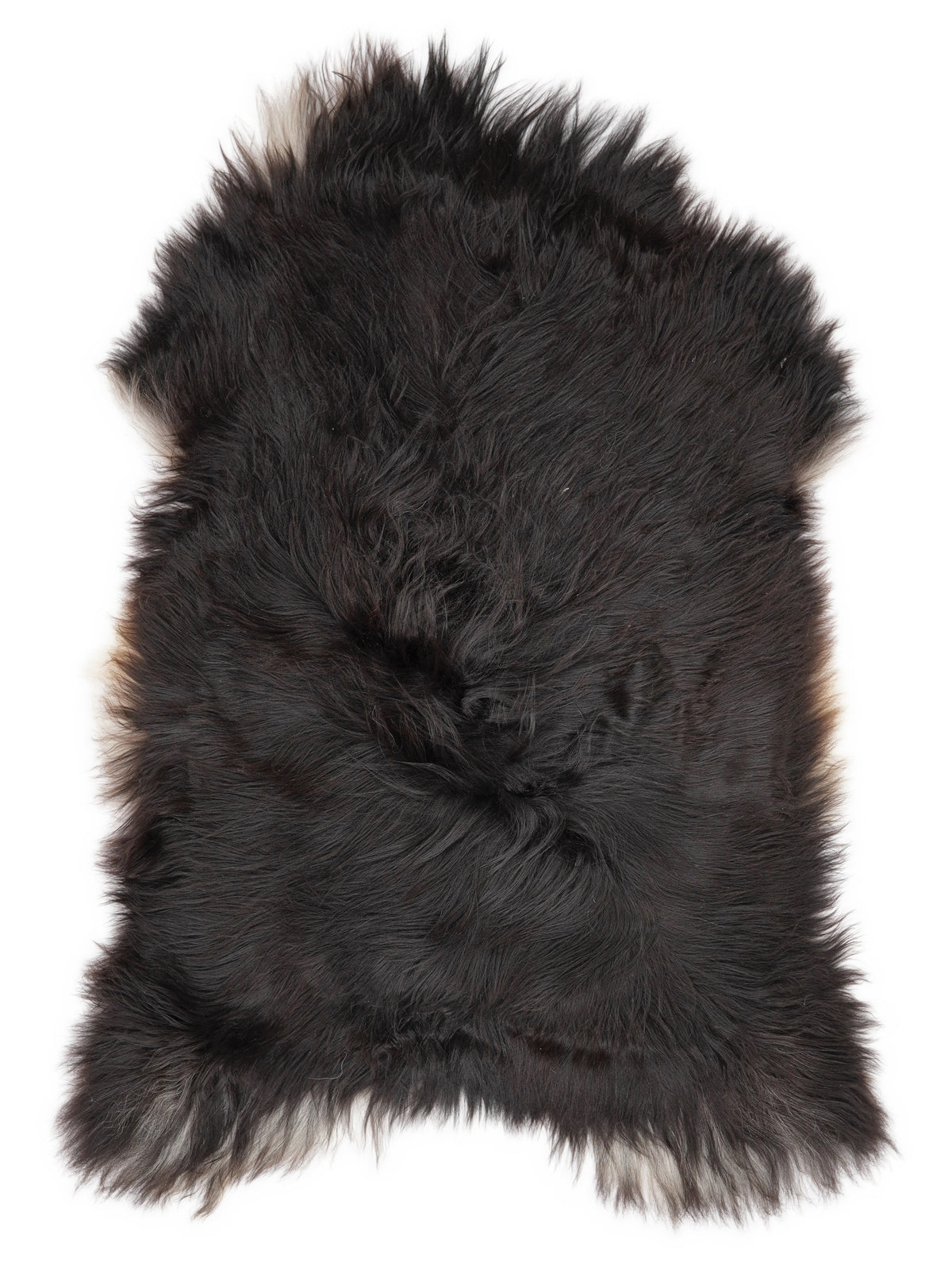 Icelandic multicolour sheepskin rug of about 120 × 75 cm, seen from above: the exact sheepskin you receive