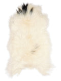 Icelandic multicolour sheepskin rug of about 120 × 70 cm, seen from above: the exact sheepskin you receive
