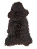 British multicolour sheepskin rug of about 120 × 55 cm, seen from above: the exact sheepskin you receive