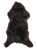 British multicolour sheepskin rug of about 120 × 50 cm, seen from above: the exact sheepskin you receive