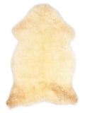 British multicolour sheepskin rug of about 105 × 60 cm, seen from above: the exact sheepskin you receive