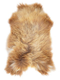 Icelandic multicolour sheepskin rug of about 120 × 75 cm, seen from above: the exact sheepskin you receive