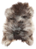 Grey Icelandic sheepskin rug of about 120 × 85 cm, seen from above: the exact sheepskin you receive