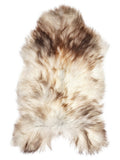 Grey Icelandic sheepskin rug of about 130 × 70 cm, seen from above: the exact sheepskin you receive