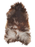 Grey Icelandic sheepskin rug of about 140 × 80 cm, seen from above: the exact sheepskin you receive