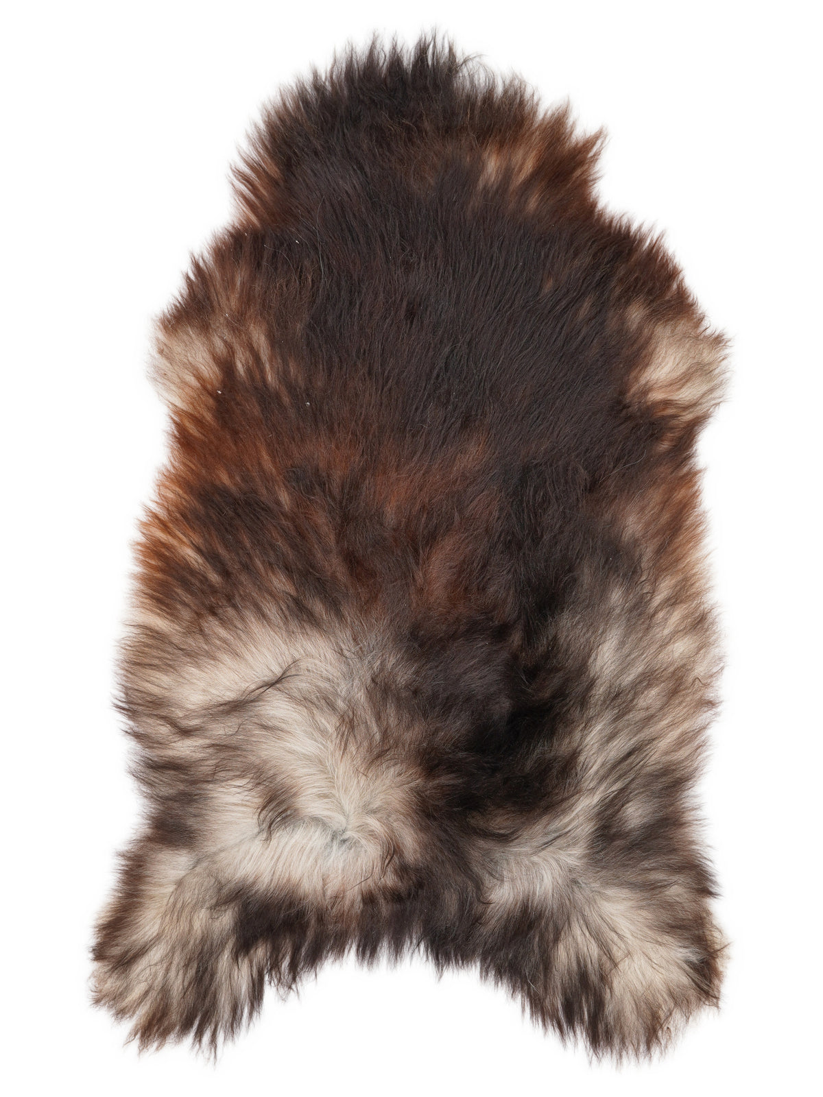 Grey Icelandic sheepskin rug of about 140 × 75 cm, seen from above: the exact sheepskin you receive