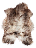 Grey Icelandic sheepskin rug of about 120 × 85 cm, seen from above: the exact sheepskin you receive