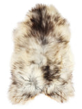 Grey Icelandic sheepskin rug of about 120 × 75 cm, seen from above: the exact sheepskin you receive