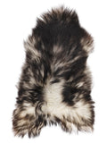 Grey Icelandic sheepskin rug of about 120 × 70 cm, seen from above: the exact sheepskin you receive